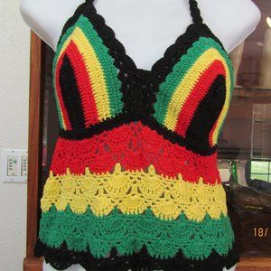 BOHO KNIT HALTER TOP LARGE